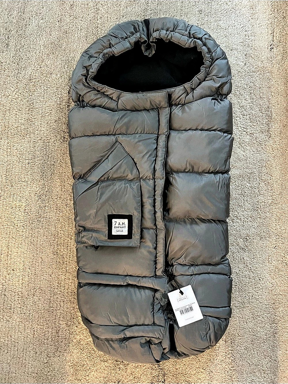 7 A.M. Enfant Blanket 212 evolution Stroller Car Seat Blanket in Gray NWT